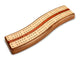Top View of a Walnut S Curve Cribbage Board