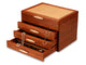 Drawer Open View of a Cascade II Jewelry Box –3 Drawer Sapphire