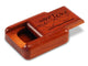 Opened View of a 2" Flat Narrow Padauk with laser engraved image of Give Love