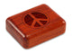 Top View of a 2" Flat Narrow Padauk with laser engraved image of Peace Sign