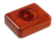 Top View of a 2" Flat Narrow Padauk with laser engraved image of Moon