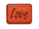 Opened View of a 2" Flat Narrow Padauk with laser engraved image of Love You With All My Heart