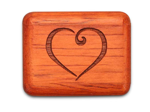 Top View of a 2" Flat Narrow Padauk with laser engraved image of You're My Inspiration