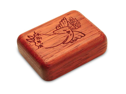 Top View of a 2" Flat Narrow Padauk with laser engraved image of You're An Angel