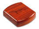 Top View of a 2" Flat Wide Padauk with laser engraved image of Humpback Whale