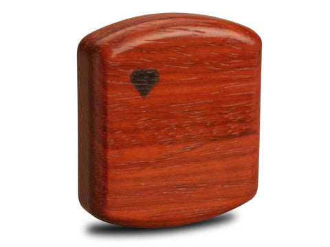 Top View of a 2" Flat Wide Padauk with marquetry pattern of Wave Marquetry of a 2" Flat Wide Padauk - Wave Marquetry