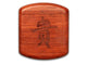 Opened View of a 2" Flat Wide Padauk with laser engraved image of Honor