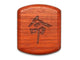 Opened View of a 2" Flat Wide Padauk with laser engraved image of Destiny