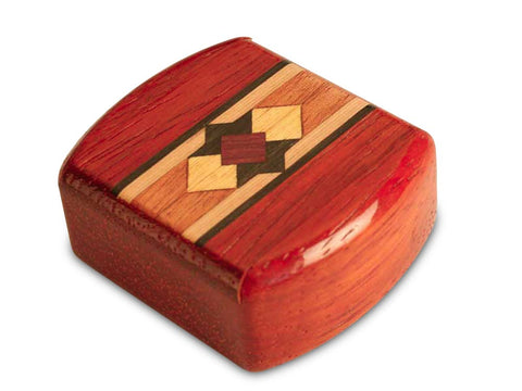 Top View of a 2" Med Wide Padauk with inlay pattern of Compass Rose Inlay of a 2" Med Wide Padauk - Compass Rose Inlay