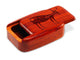 Opened View of a 3" Med Wide Padauk with laser engraved image of Heartline Deer