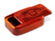 Opened View of a 3" Med Wide Padauk with laser engraved image of Cosmos Kiss