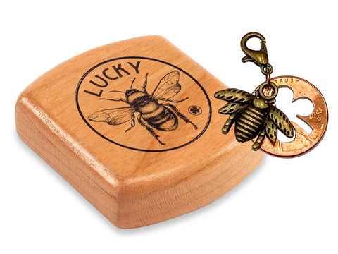 Open View of a Treasure Box with laser engraved image of Lucky Bee