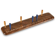 Burl Walnut Travel Cribbage Board