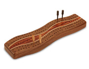 Walnut Center Wave Cribbage Board