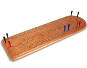 Cherry Continuous 3-Track Cribbage Board