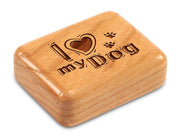 2" Flat Narrow Cherry - I Heart My Dog