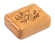 2" Flat Narrow Cherry - I Heart My Cat