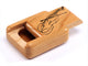 Opened View of a 2" Flat Narrow Cherry with laser engraved image of Violin & Bow