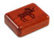 Top View of a 2" Flat Narrow Padauk with laser engraved image of Primitive Moose