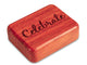 Opened View of a 2" Flat Narrow Padauk with laser engraved image of Celebrate