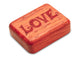 Opened View of a 2" Flat Narrow Padauk with laser engraved image of Groovy Love