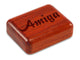 Top View of a 2" Flat Narrow Padauk with laser engraved image of Amiga