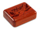 Top View of a 2" Flat Narrow Padauk with laser engraved image of My Angel