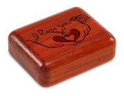 2" Flat Narrow Padauk - I Love You