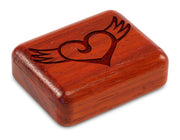 2" Flat Narrow Padauk - Winged Heart