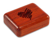 2" Flat Narrow Padauk - Scribble Heart