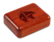 2" Flat Narrow Padauk - Heartline Bear, Fancy