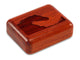 Top View of a 2" Flat Narrow Padauk with laser engraved image of Yin Yang Horse