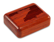 2" Flat Narrow Padauk - Yin Yang Wolves