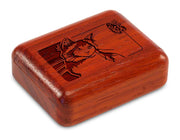 2" Flat Narrow Padauk - Cat & Butterfly