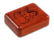 Top View of a 2" Flat Narrow Padauk with laser engraved image of Cherub