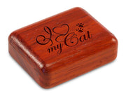 2" Flat Narrow Padauk - I Heart My Cat