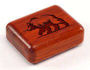 2" Flat Narrow Padauk - Stylized Bear