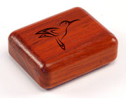 2" Flat Narrow Padauk - Stylized Hummingbird