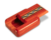 2" Flat Narrow Padauk - Blue and Tan Helix Inlay