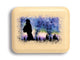Top View of a 2" Flat Narrow Aspen with color printed image of Star gazing hiker