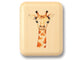 Top View of a 2" Flat Narrow Aspen with color printed image of Giraffe II