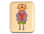 2" Flat Narrow Aspen - Girl Cat w/Heart I