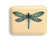 Top View of a 2" Flat Narrow Aspen with color printed image of Mosaic Dragonfly