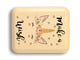 Top View of a 2" Flat Narrow Aspen with color printed image of Make A Wish Unicorn
