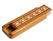 4" Flat Narrow Teak - Oval Diamond Inlay