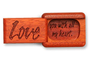 2" Flat Narrow Padauk - Love You With All My Heart