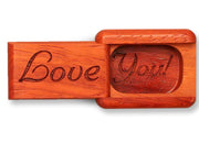 2" Flat Narrow Padauk - Love You!