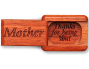 2" Flat Narrow Padauk - Mother, Thanks!