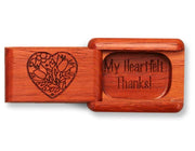 2" Flat Narrow Padauk - My Heartfelt Thanks!