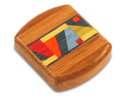 2" Flat Wide Teak - Bright Geometric Inlay